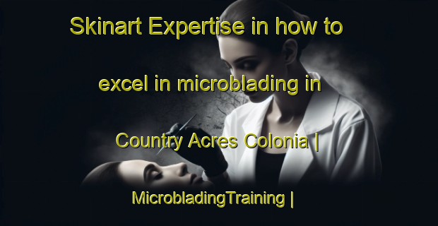 Skinart Expertise in how to excel in microblading in Country Acres Colonia | MicrobladingTraining | MicrobladingClasses | SkinartTraining-United States